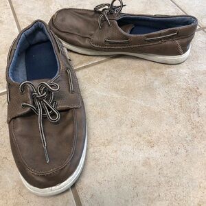 Mens American Eagle Brown Slip On Loafers Boat Shoes Size 6